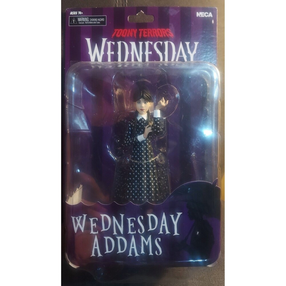 NECA Toony Terrors Wednesday Addams  Figure Addams Family Horror Collectible